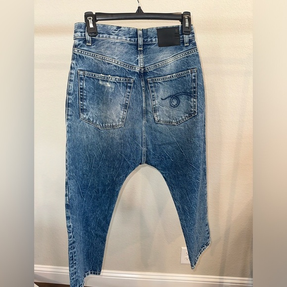 R-13 Tailored Drop Cropped Jeans in Kelly Size 23 - Picture 3 of 7